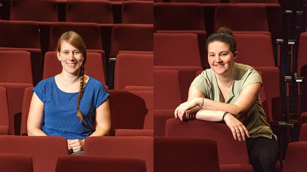 Portraitaufnahme von Esther Ambühl und Sidonia Helfenstein.